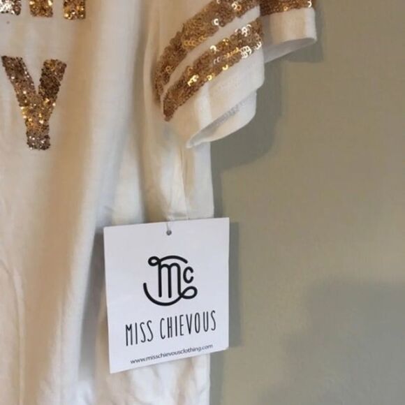 NWT Miss Chevious small glitter party top - Picture 4 of 6